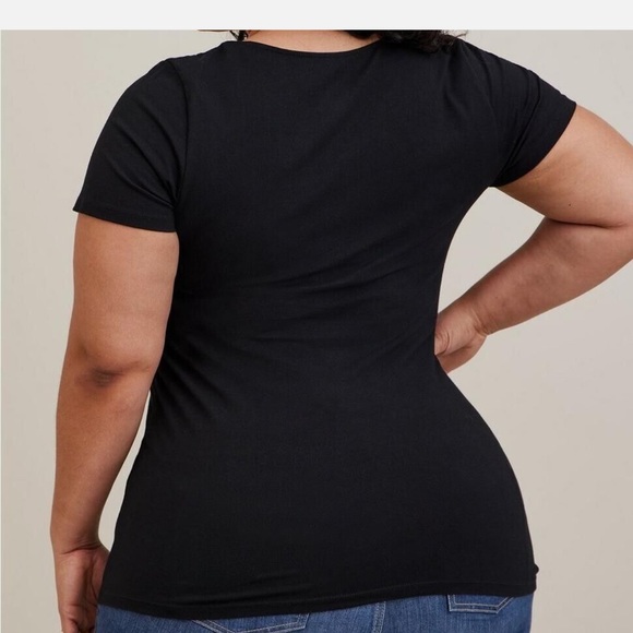 Torrid Foxy Lace-Up Short Sleeve Top - Picture 3 of 7